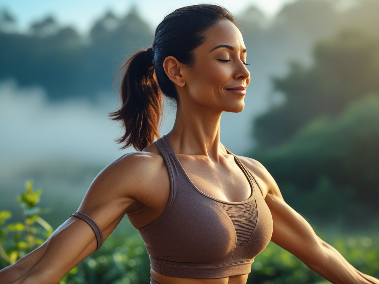 Person in peaceful yoga pose